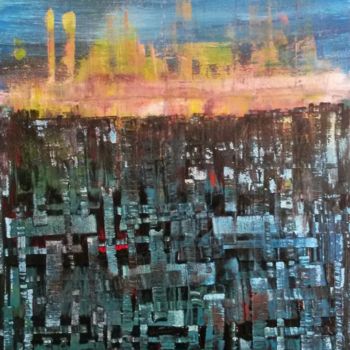 Painting titled "Sous la Ville" by Giorgio Storchi, Original Artwork, Acrylic