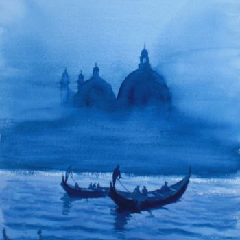 「Venice 62」というタイトルの絵画 Giorgio Gostiによって, オリジナルのアートワーク, 水彩画