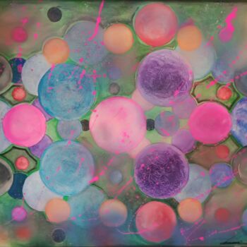 "New Bio Pharma Viru…" başlıklı Tablo Giorgio Sciarretta tarafından, Orijinal sanat, Akrilik Ahşap panel üzerine monte edilm…