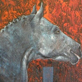 Malarstwo zatytułowany „Horse 3” autorstwa Giosi Costan, Oryginalna praca, Olej