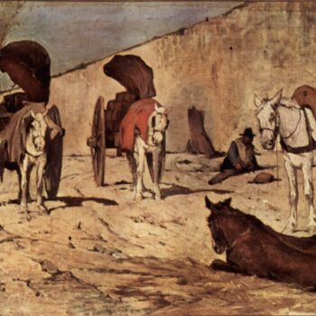 Pintura titulada "Barrocci romaine" por Giovanni Fattori, Obra de arte original, Oleo