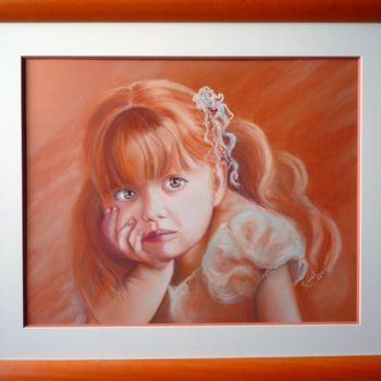 Painting titled "Innocense" by Gisel', Original Artwork, Pastel