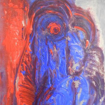 Картина под названием "Sichtbar - Unsichtb…" - Gisela Zimmermann, Подлинное произведение искусства, Акрил Установлен на Дере…