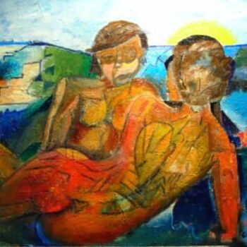 Painting titled "relax" by Giulio Petrillo, Original Artwork