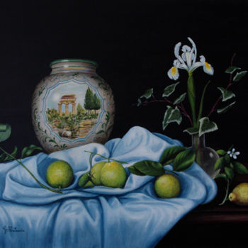 Malerei mit dem Titel "Natura morta" von Giuseppa Matraxia, Original-Kunstwerk, Öl