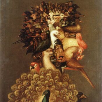 Peinture intitulée "L'Air" par Giuseppe Arcimboldo, Œuvre d'art originale, Huile