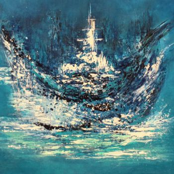 "Корабль (Boat)" başlıklı Tablo Мarina Gladush tarafından, Orijinal sanat, Akrilik Ahşap Sedye çerçevesi üzerine monte edilm…