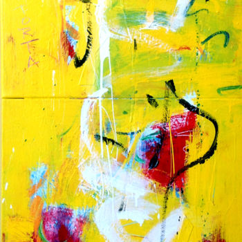 Painting titled "Jaune.jpg" by Gilbert Laporta, Original Artwork, Acrylic