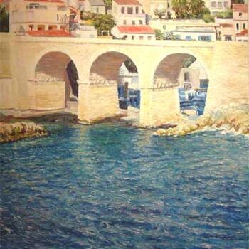 Картина под названием "Pont de la Fausse M…" - Glaréole, Подлинное произведение искусства