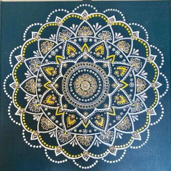 "Mandala of harmony" başlıklı Tablo Gnmandala tarafından, Orijinal sanat, Akrilik Ahşap Sedye çerçevesi üzerine monte edilmiş