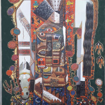 Картина под названием "Gorogly Agayunus" - Gochmuradov Gahryman, Подлинное произведение искусства, Масло