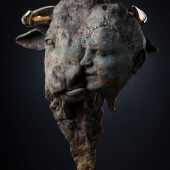 Rzeźba zatytułowany „Europa e il Toro” autorstwa Godfried Dols, Oryginalna praca, Brąz
