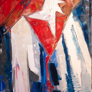 Painting titled "Ay Cuba que si, que…" by Golgota, Original Artwork, Oil Mounted on Wood Stretcher frame