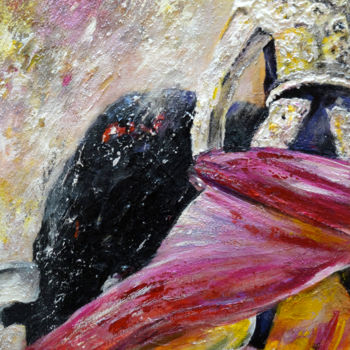 Painting titled "Bullfight 65" by Miki De Goodaboom, Original Artwork, Oil