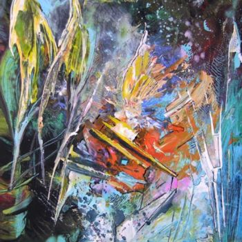 Schilderij getiteld "Nature by Night" door Miki De Goodaboom, Origineel Kunstwerk, Olie