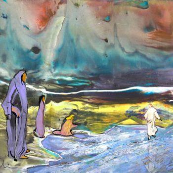 绘画 标题为“Jesus walking on Th…” 由Miki De Goodaboom, 原创艺术品, 油