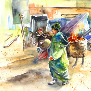 "Moroccan Market 04" başlıklı Tablo Miki De Goodaboom tarafından, Orijinal sanat, Petrol