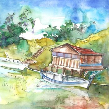 "Potamos Liopetri 01" başlıklı Tablo Miki De Goodaboom tarafından, Orijinal sanat, Petrol