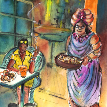 绘画 标题为“Cocina Canaria” 由Miki De Goodaboom, 原创艺术品, 油