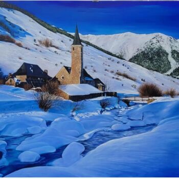 Pittura intitolato "Nieve" da Gorka Gonzalez Crespo, Opera d'arte originale, Olio