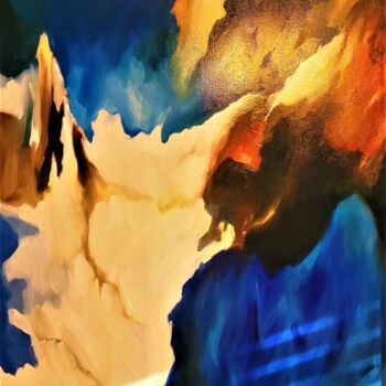 제목이 "nuvola bianca I"인 미술작품 Gorka Gonzalez Crespo로, 원작, 기름 나무 들것 프레임에 장착됨