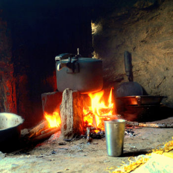 Fotografía titulada "Humble Kitchen!" por Goutam Chakraborty, Obra de arte original