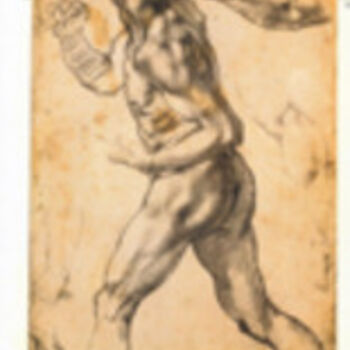Painting titled "Michelangelo. Schiz…" by Grazia Barbi, Original Artwork