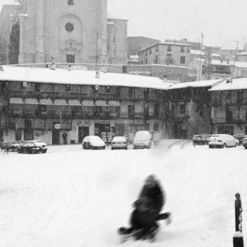 Fotografia intitolato "Nieve en la plaza m…" da Antonio Graziano, Opera d'arte originale