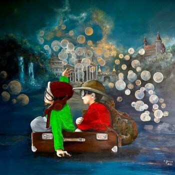 Malarstwo zatytułowany „Dzień Dziecka” autorstwa Grazyna Jezak, Oryginalna praca, Olej