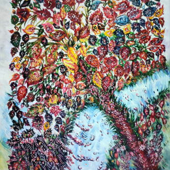 Painting titled "Tree of Paridise" by Greg Leander, Original Artwork, Oil