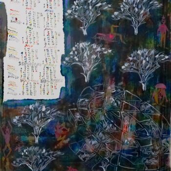 Painting titled "2268 B Fragment de…" by Grégoire Koutsandréou, Original Artwork, Acrylic