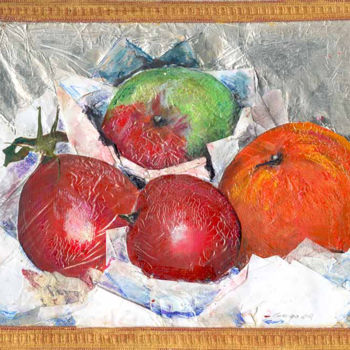 Pintura intitulada "Nature morte" por Grégory Geng, Obras de arte originais, Óleo