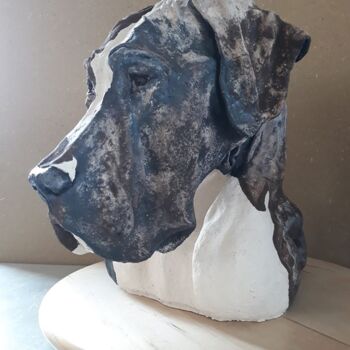 Sculpture titled "Dog 1" by Grietje Leyn (art-gl webnode), Original Artwork, Ceramics