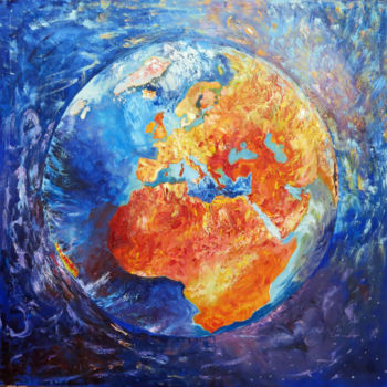 Peinture intitulée "Klimawandel" par Wolfgang Gross-Freytag, Œuvre d'art originale, Huile