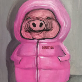 绘画 标题为“Pig” 由Grotsk, 原创艺术品, 丙烯