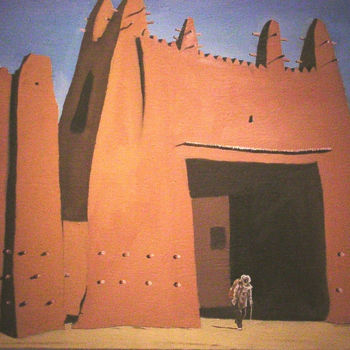 Pittura intitolato "Porte du Sahara" da Guido Mannini, Opera d'arte originale, Olio