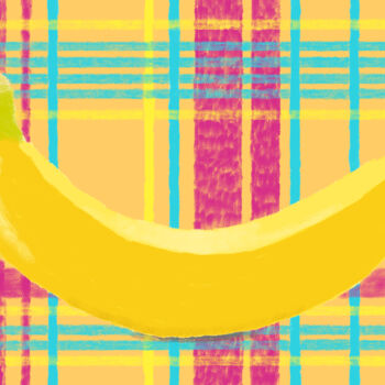 Grafika cyfrowa / sztuka generowana cyfrowo zatytułowany „Banane” autorstwa Guillaume Chocu (YAUME-C), Oryginalna praca, Mal…