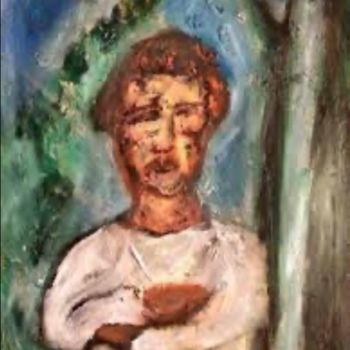 Painting titled "Old Arthur Rimbaud…" by Guillaume Grenier-Fontaine, Original Artwork, Oil