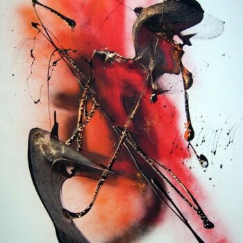 Pittura intitolato "Abstrait 4" da Guillaume Vincent, Opera d'arte originale, Acrilico Montato su Telaio per barella in legno