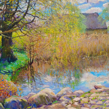 Peinture intitulée "Early spring. Bydgo…" par Gunchenko, Œuvre d'art originale, Huile