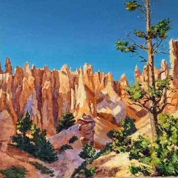 Painting titled "Bryce Canyon Nation…" by Gunta Medniece, Original Artwork, Oil