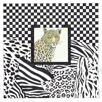 Dibujo titulada "Leopard" por Gunter Franke, Obra de arte original, Rotulador