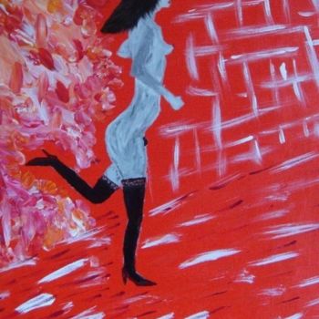 Painting titled "Elle court....." by Geo Guthleber, Original Artwork