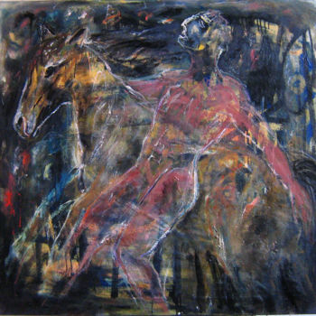 Pittura intitolato "tamer" da Victor Gutsu, Opera d'arte originale, Olio