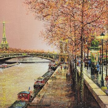 Pintura titulada "Paris le Pont Alexa…" por Guy Dessapt, Obra de arte original, Acrílico