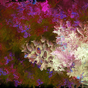 Digital Arts titled "Cinéraire mauve" by Guy Zito, Original Artwork, 2D Digital Work