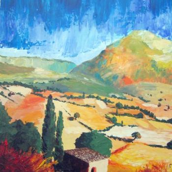 Pintura intitulada "Provence" por Guy Terrier, Obras de arte originais, Óleo