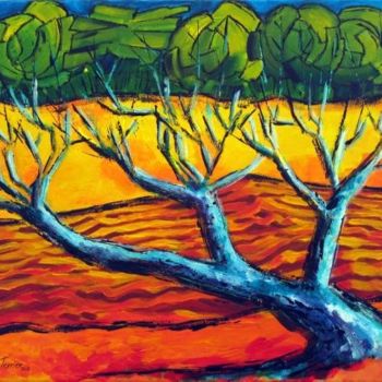 Pintura intitulada "L'arbre d'Auray" por Guy Terrier, Obras de arte originais