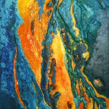 Pintura intitulada "Magma" por Guy Terrier, Obras de arte originais