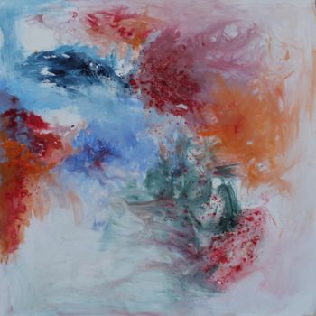 Painting titled "Composition IV" by Gwenaëlle Souffez, Original Artwork, Oil